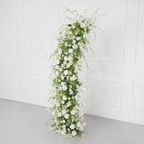 Uflower Green White Floral Horn Arch Wedding Party Backdrop Decor SET80127 - Uflower
