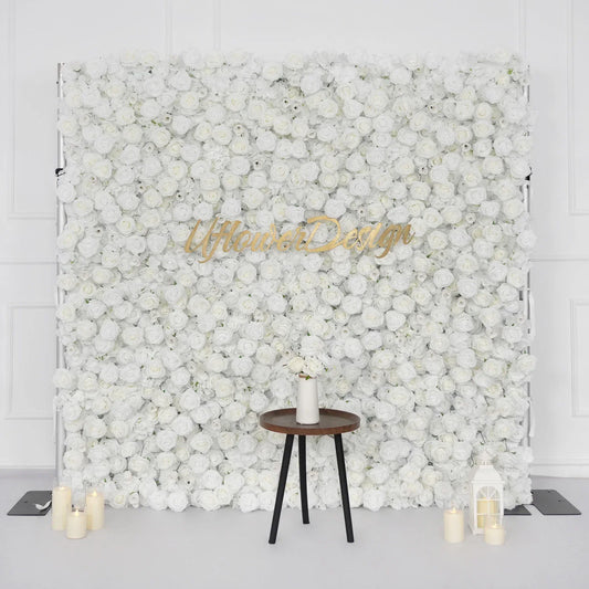 Uflower Artificial White Flower Wall Wedding Backdrop Decor SET80113 - Uflower
