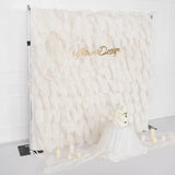 Uflower Artificial White 5D Flower Wall Wedding Backdrop Deco Birthday Party SET80104 - Uflower