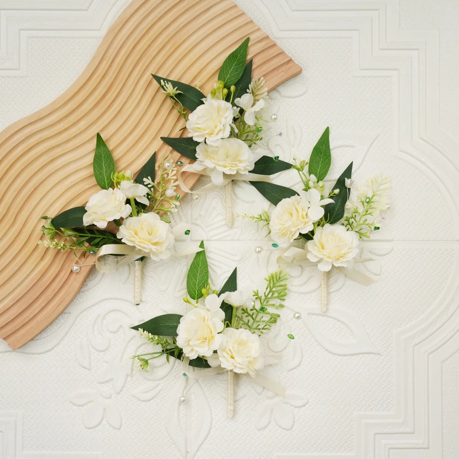 Uflower Boutonnieres in Ivory MG80005-03*6