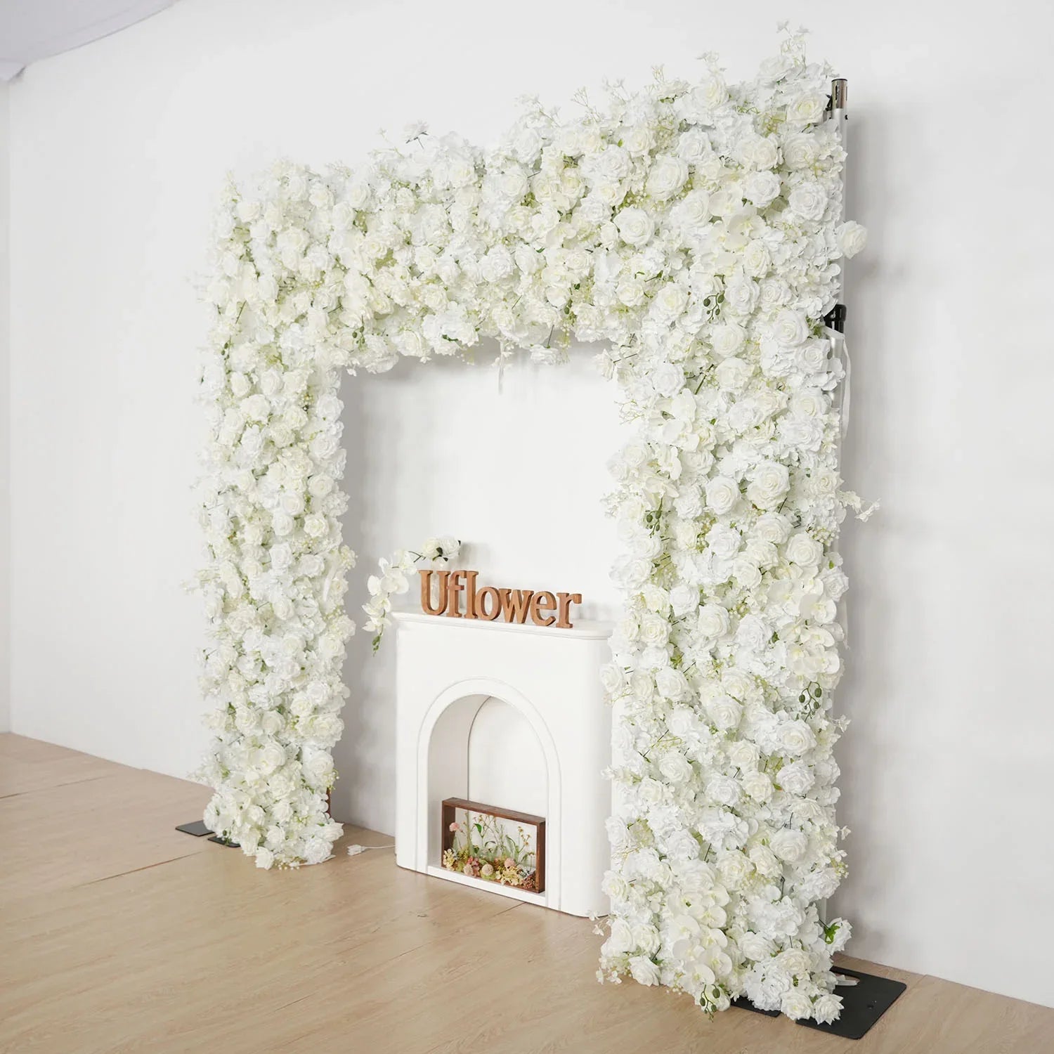 Uflower White Rose Wedding Background Flower Arrangement Arch Decoration SET80112 - Uflower