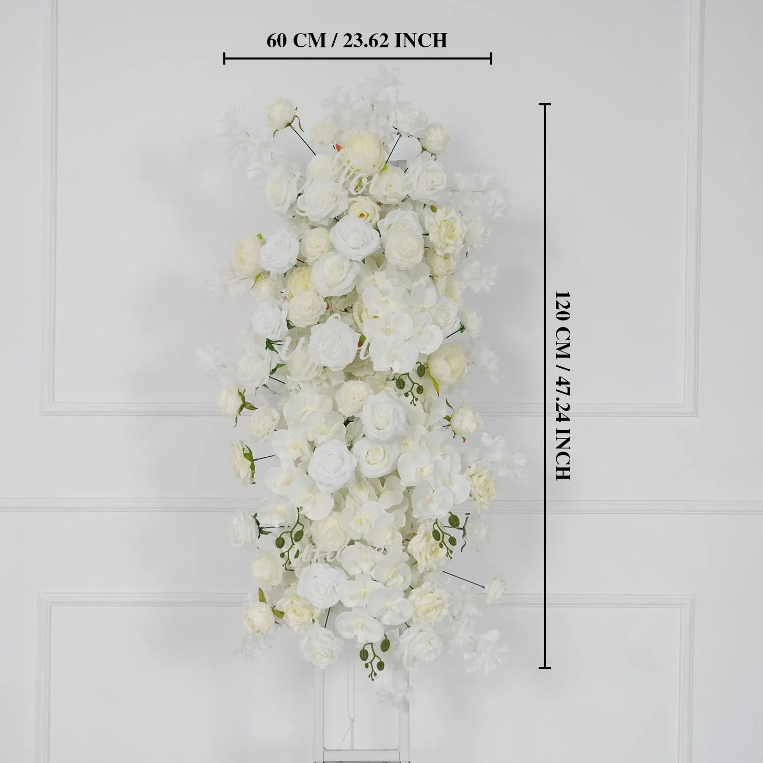 Uflower Artificial White Wedding KT Backdrop Flower Row Decor SET80129 - Uflower