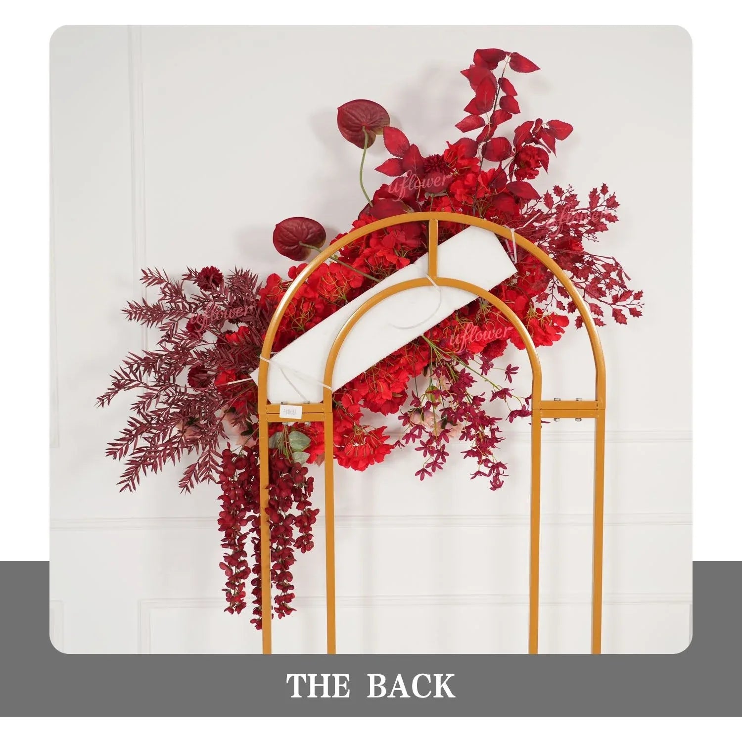 Uflower Red Flower Row Decor KT Board Wedding Arrangement Props SET80164 - Uflower