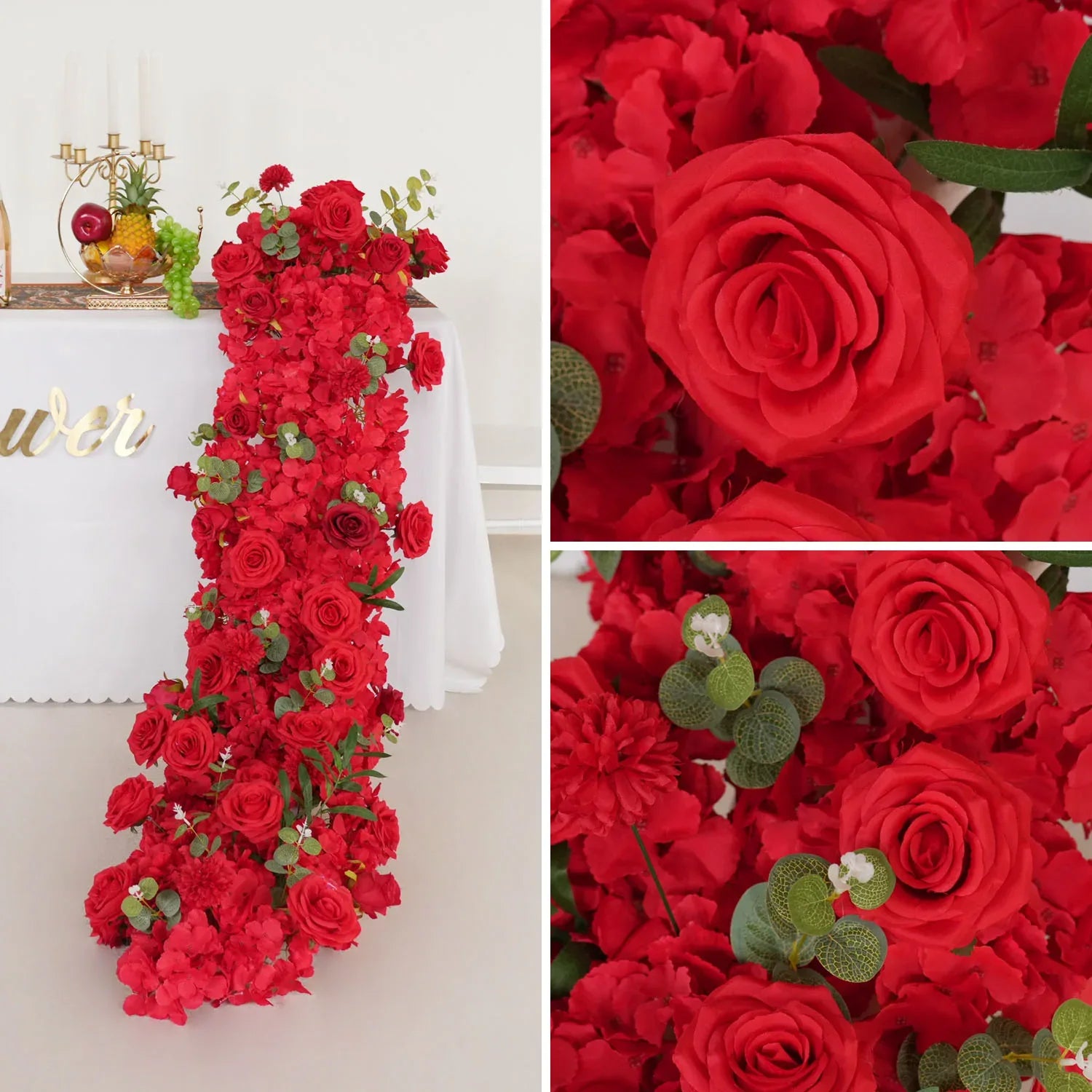 Uflower Artificial Flower Row Sofa Table Runner Floor Flower Arrangement MC80107 - Uflower