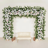 Uflower White Rose Wedding Background Flower Arrangement Arch Decoration SET80002-01 - Uflower