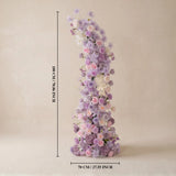 Uflower Purple Floral Horn Arch Wedding Party Backdrop Decor SET80243-01