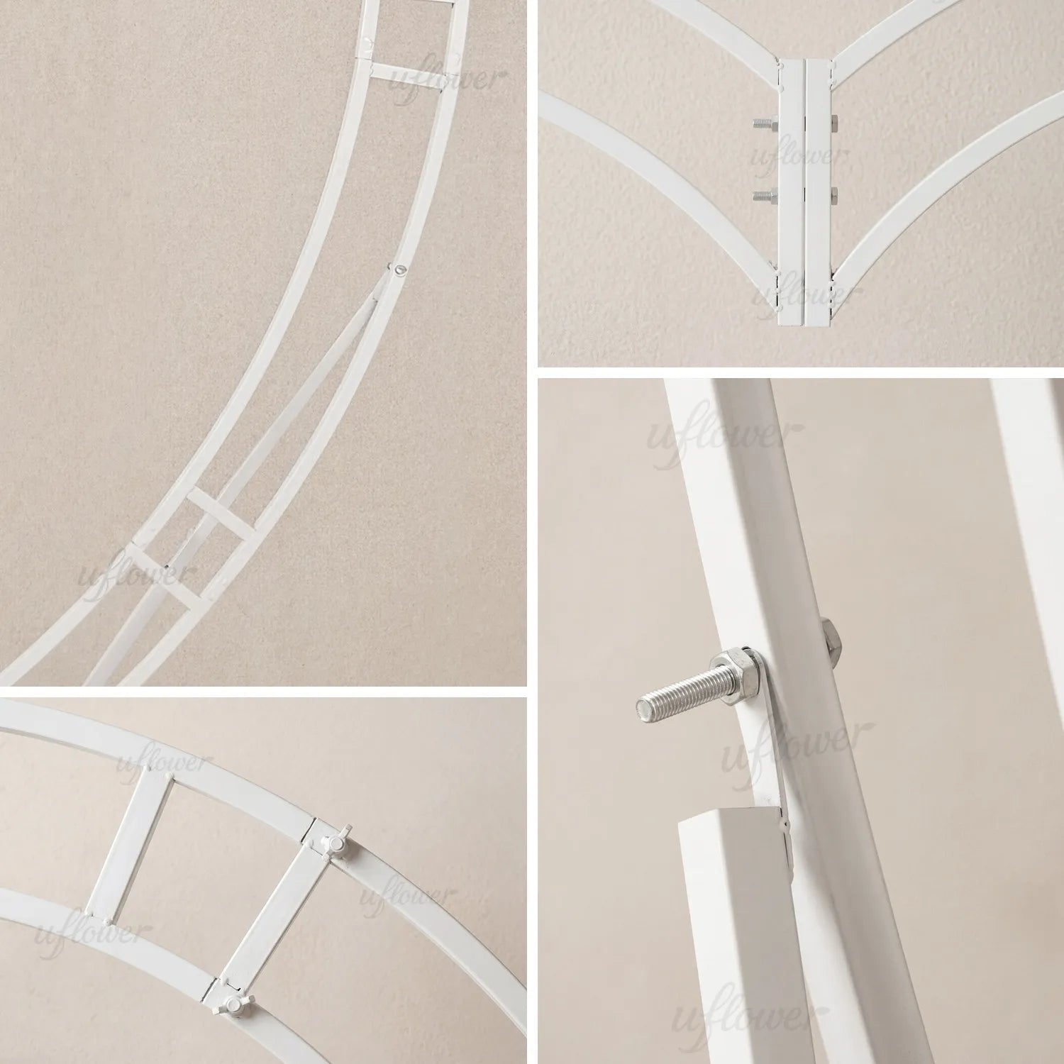 Uflower Square Arch Stand Wedding Background Event Floral Decor Props MSD80023