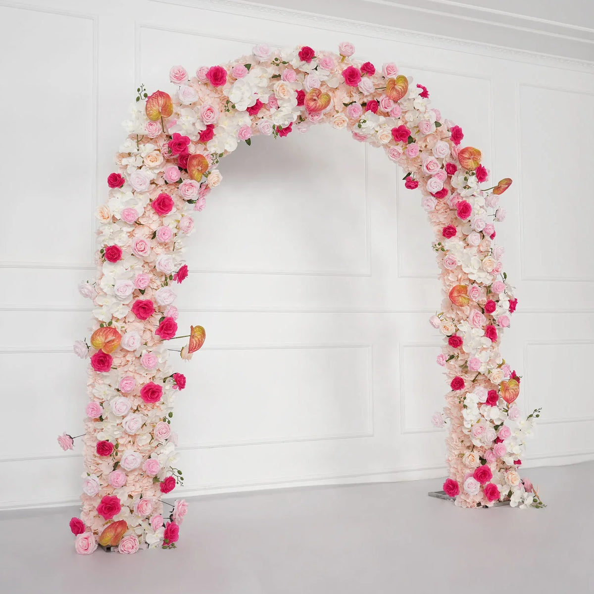 Uflower Pink Rose Floral Door Arch Wedding Party Backdrop Decoration SET80206 - Uflower