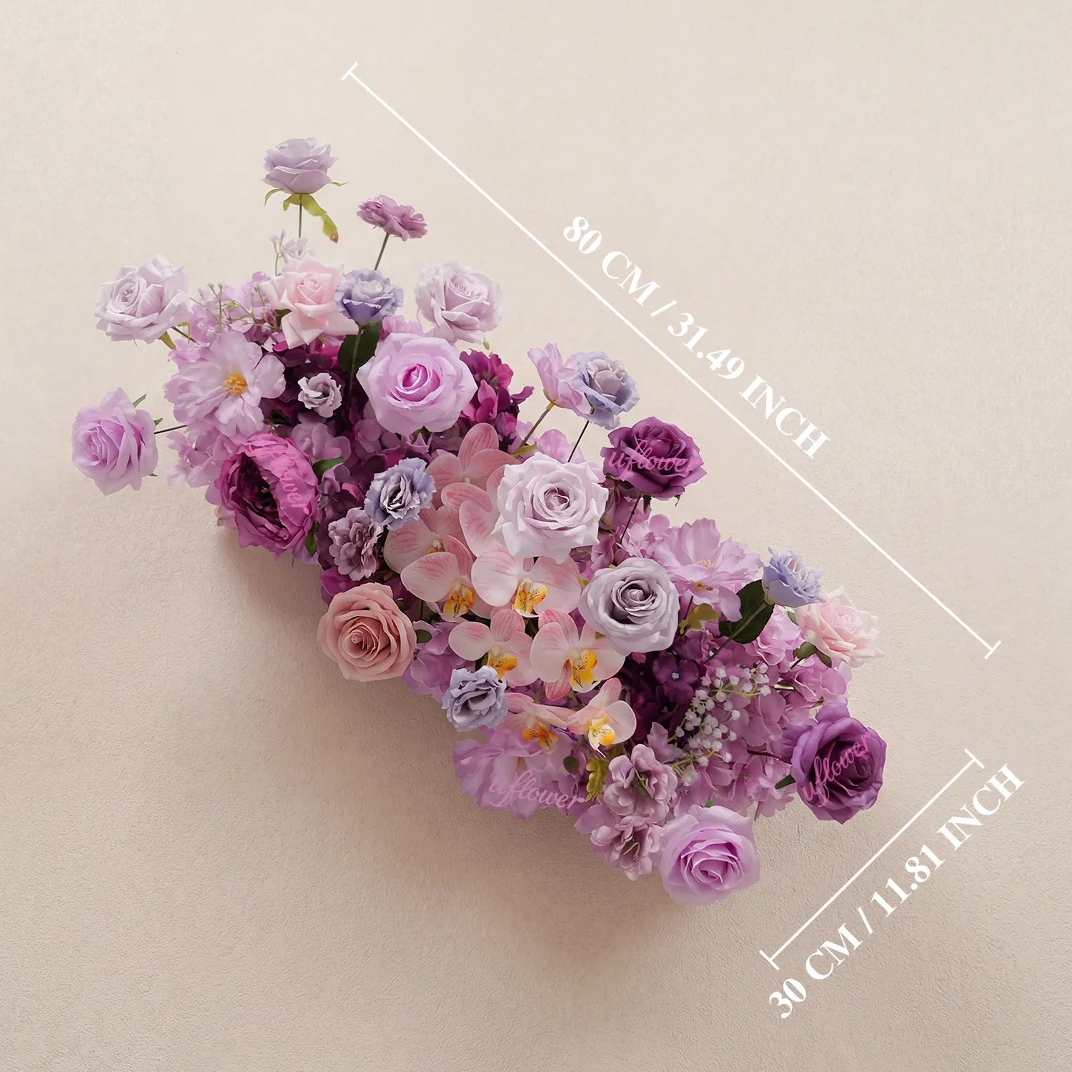 Uflower Purple Rose  Floral Door Arch Wedding Party Backdrop Decor SET80239