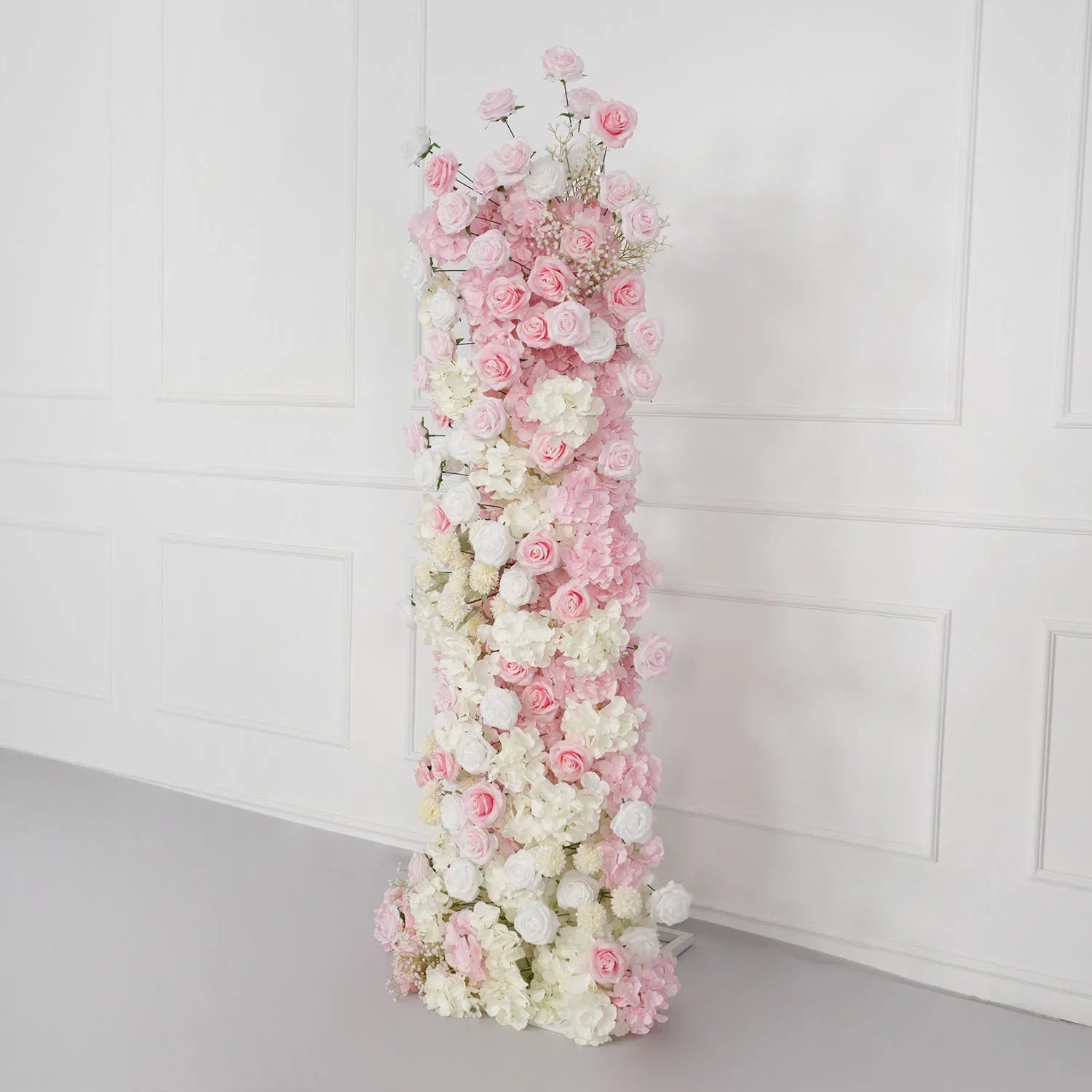 Uflower Artificial Pink White Wedding KT Backdrop Flower Row Decor SET80126 - Uflower