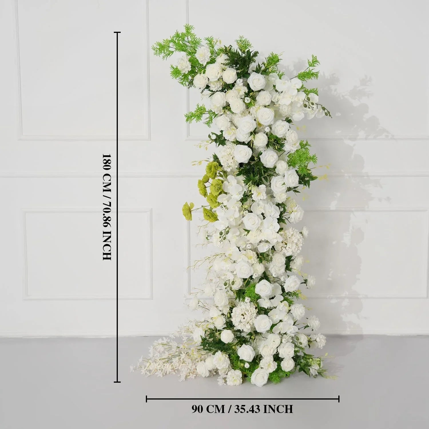 Uflower White Floral Greenery Horn Arch Wedding Party Backdrop Decor SET80159 - Uflower