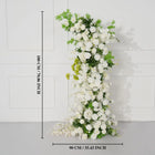 Uflower White Floral Greenery Horn Arch Wedding Party Backdrop Decor SET80159 - Uflower