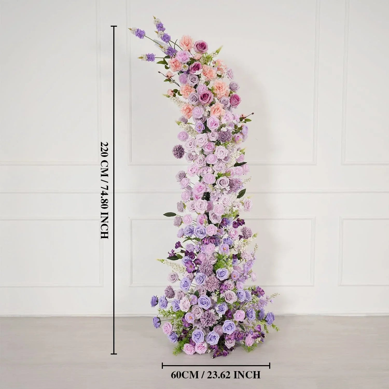 Uflower Gradient purple Floral Horn Arch Wedding Party Backdrop Decor SET80183 - Uflower