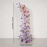 Uflower Gradient purple Floral Horn Arch Wedding Party Backdrop Decor SET80183 - Uflower
