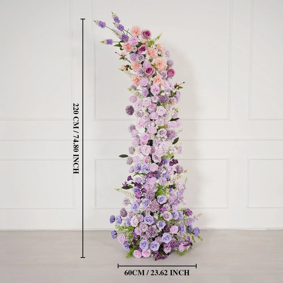 Uflower Gradient purple Floral Horn Arch Wedding Party Backdrop Decor SET80183 - Uflower