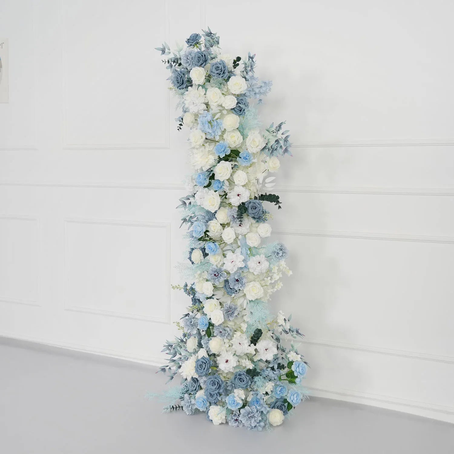 Uflower Horn Arch Blue White 5D Floral Arrangement Wedding Decor MC80138-01 - Uflower