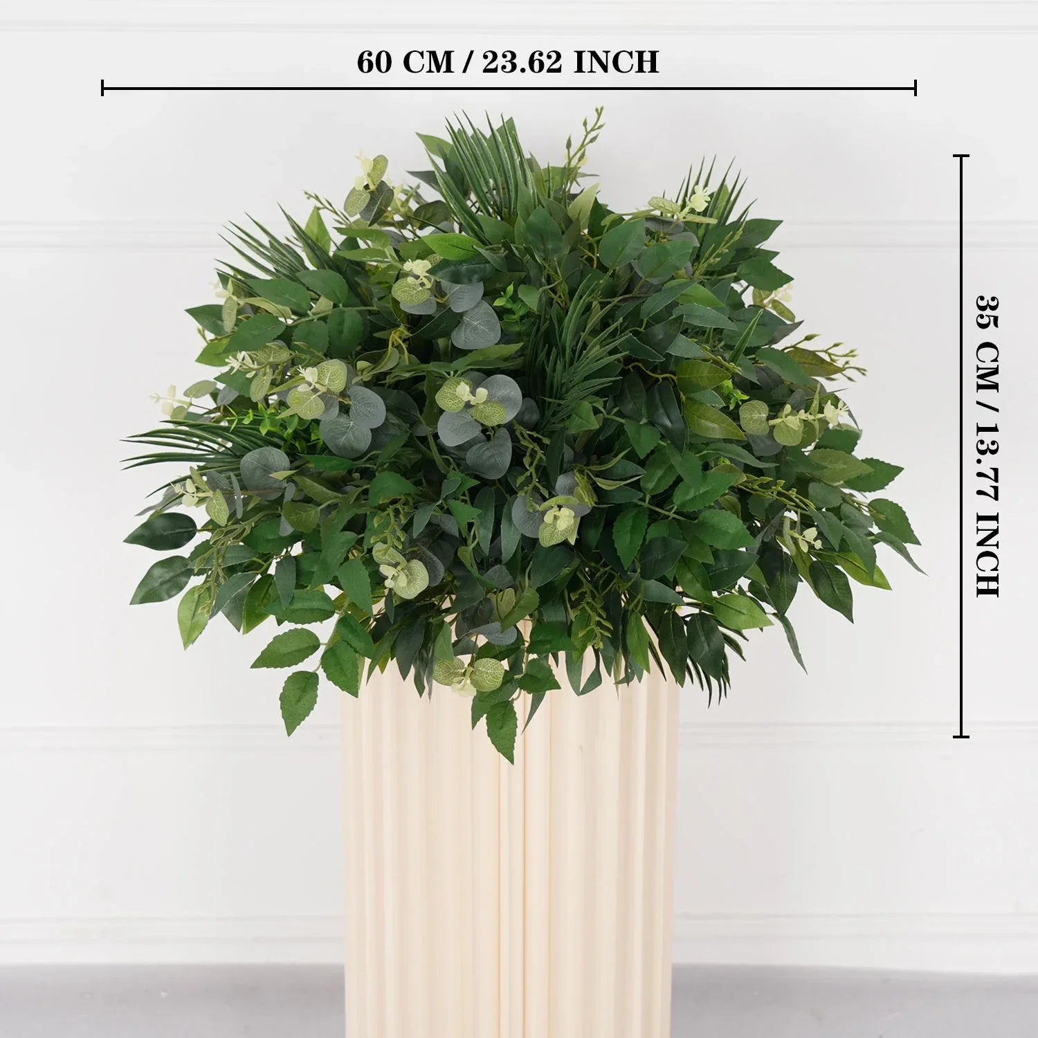 Uflower Green Leaf Table Centerpiece Floral Ball Wedding Table Decoration MB80066 - Uflower