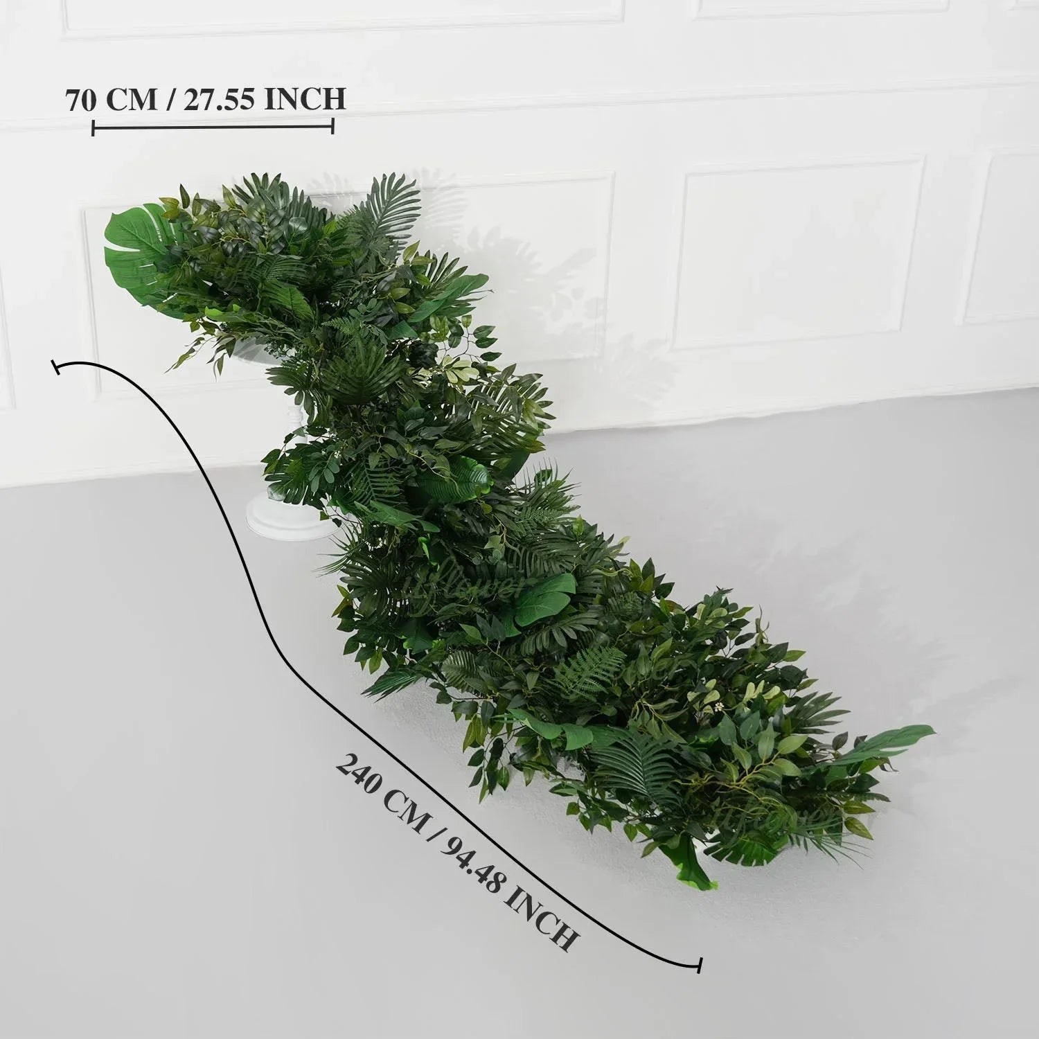 Uflower Artificial Green Leaves Flower Row Wedding KT Backdrop Decor SET80160 - Uflower