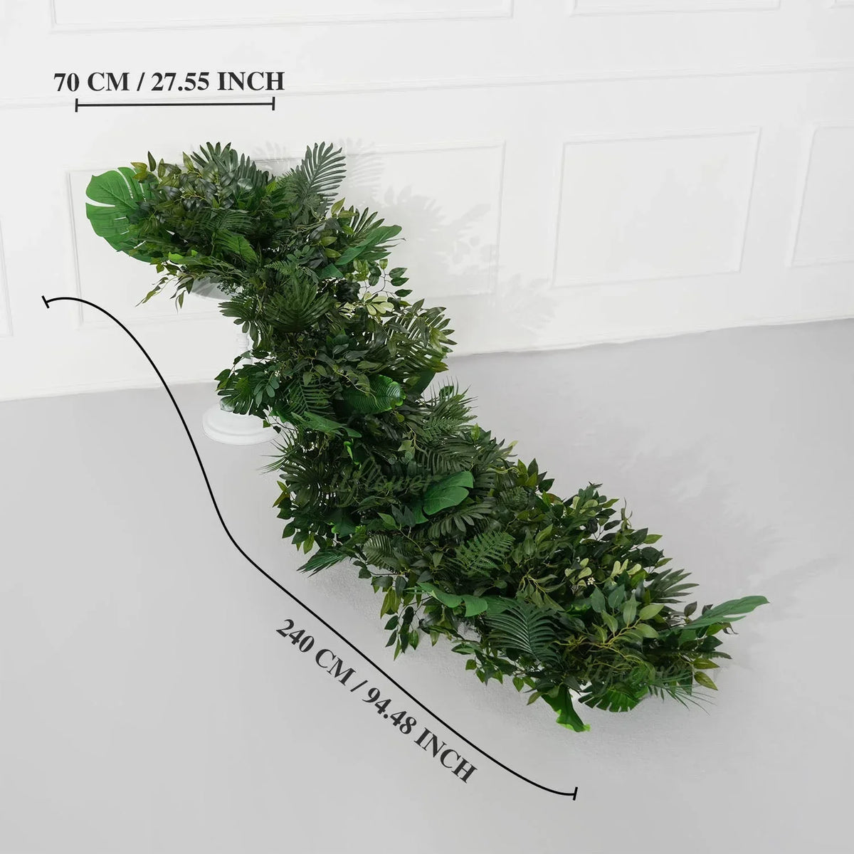 Uflower Artificial Green Leaves Flower Row Wedding KT Backdrop Decor SET80160 - Uflower