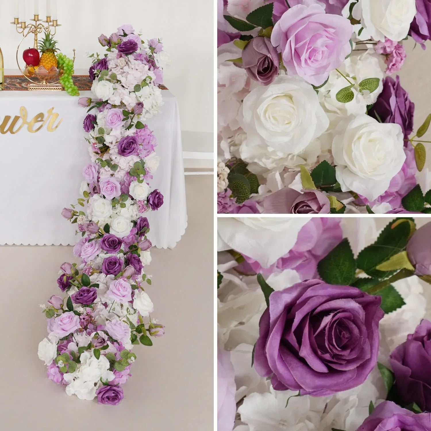 Uflower Artificial Flower Row Sofa Table Runner Floor Flower Arrangement MC80107 - Uflower