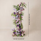 Uflower Purple Floral Greenery Arrangement Horn Arch Wedding Backdrop Props SET80227