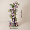 Uflower Purple Floral Greenery Arrangement Horn Arch Wedding Backdrop Props SET80227
