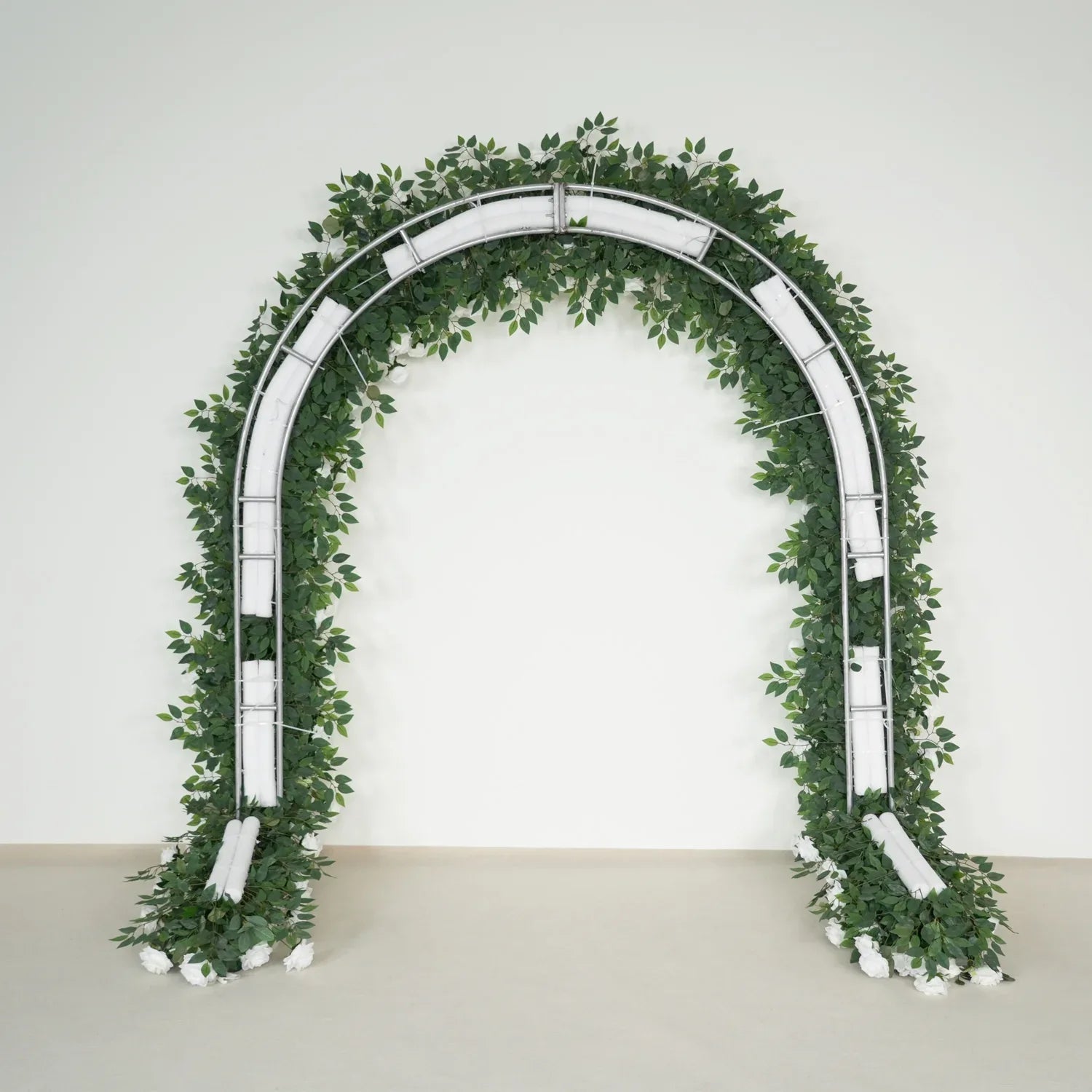 Uflower Green White Rose Willow Leaves Wedding Background Arch Decoration Flower Arrangement SET80086 - Uflower