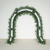 Uflower Green White Rose Willow Leaves Wedding Background Arch Decoration Flower Arrangement SET80086 - Uflower
