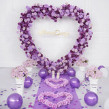 Artificial Purple Rose Heart Arch Wedding Decor SET80065 - Uflower