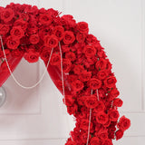 Uflower Rose Rouge Arche de Mariage Décoration Arche Cœur SET80237