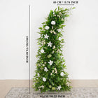 Uflower Outdoor Wedding Backdrop Horn Arch Decor Green Leaves Floral Arrangement SET80098 - Uflower