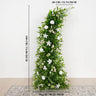 Uflower Outdoor Wedding Backdrop Horn Arch Decor Green Leaves Floral Arrangement SET80098 - Uflower