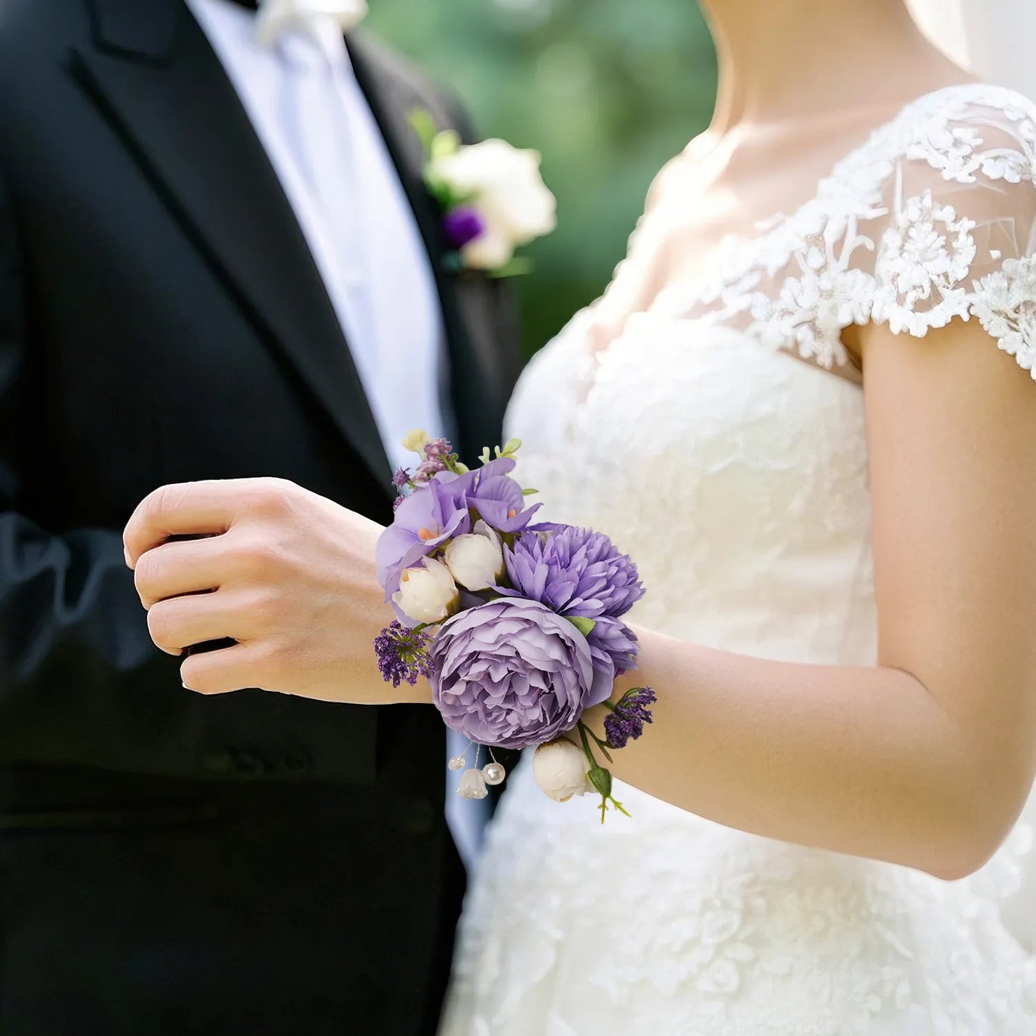 Uflower Wrist Corsages in Lilac MG80004-04*6