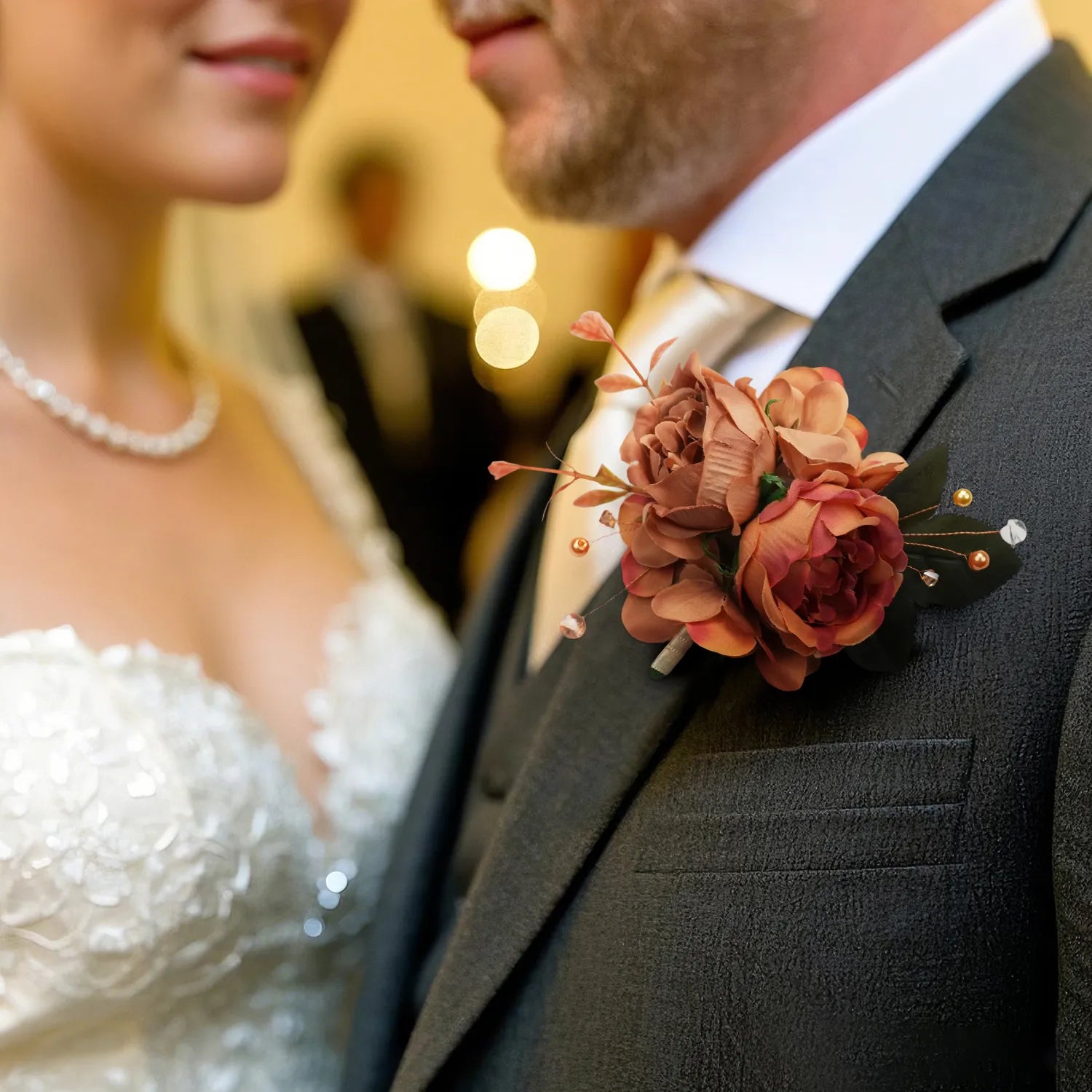 Uflower Boutonnieres in Amber MG80006-04*6