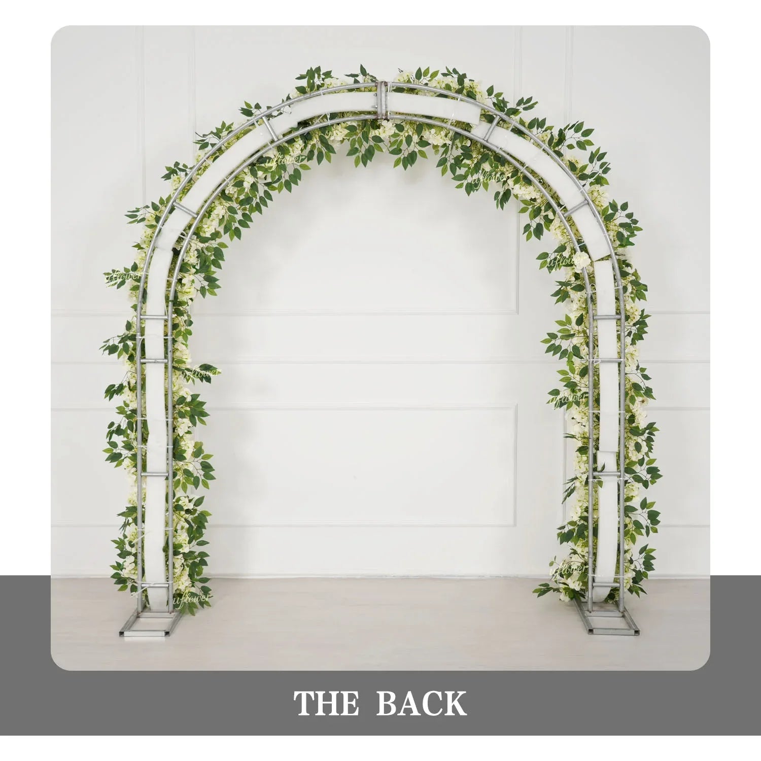 Uflower White Rose Greenery Floral Door Arch Wedding Party Backdrop Decoration SET80199 - Uflower