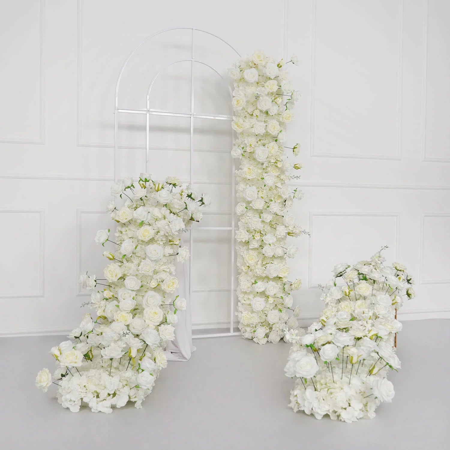 Uflower White Sofa Table Runner Floor Flower Arrangement MC80087-04 - Uflower