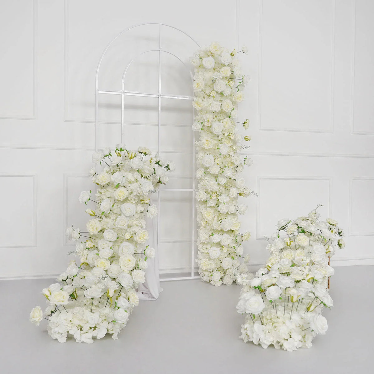 Uflower White Sofa Table Runner Floor Flower Arrangement MC80087-04 - Uflower