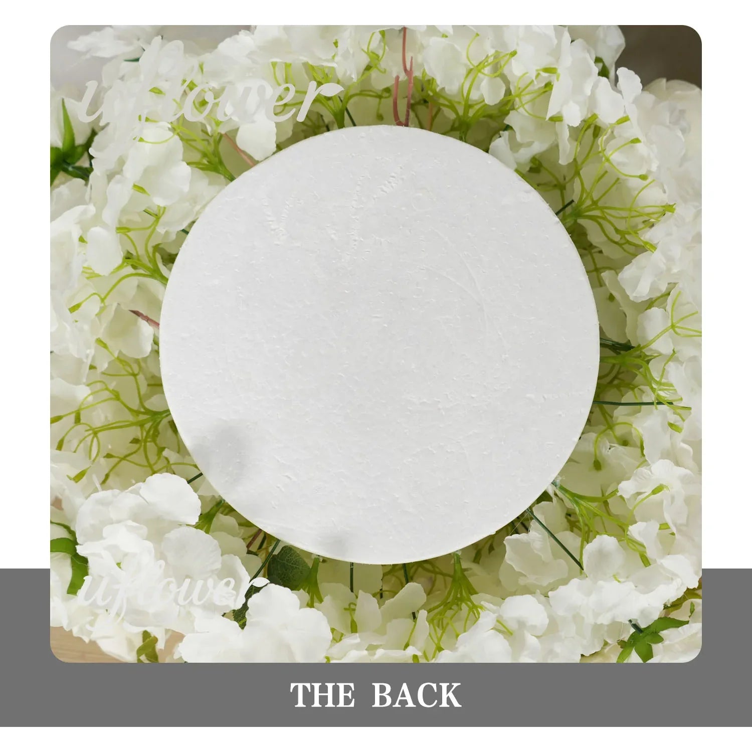 Uflower White Rose Table Runner Sofa Floral Wedding Backdrop Decor SET80146 - Uflower