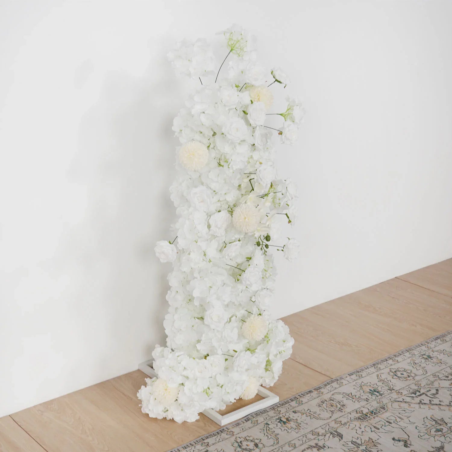 Artificial White Rose Wedding KT Backdrop Flower Row Decor SET80071 - Uflower