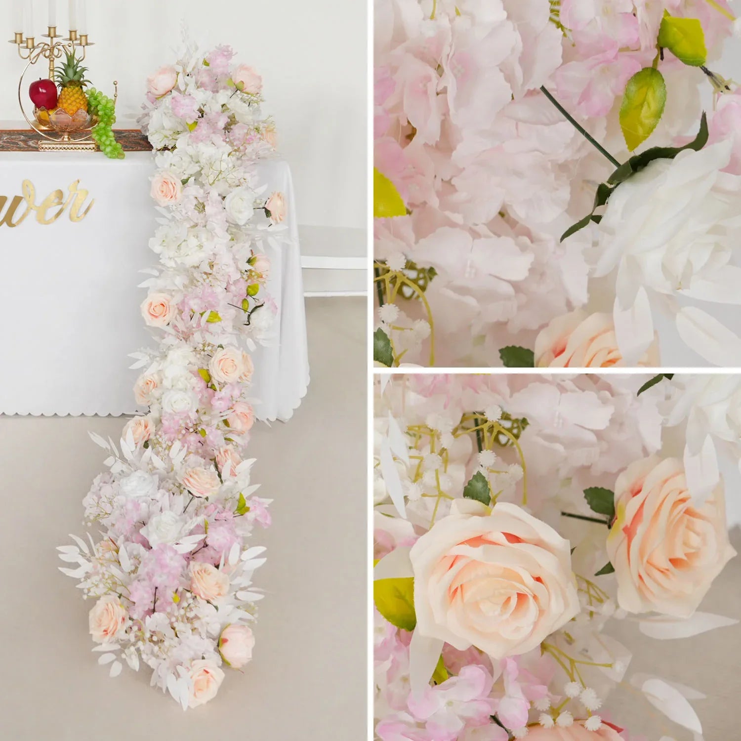 Uflower Artificial Flower Row Sofa Table Runner Floor Flower Arrangement MC80107 - Uflower