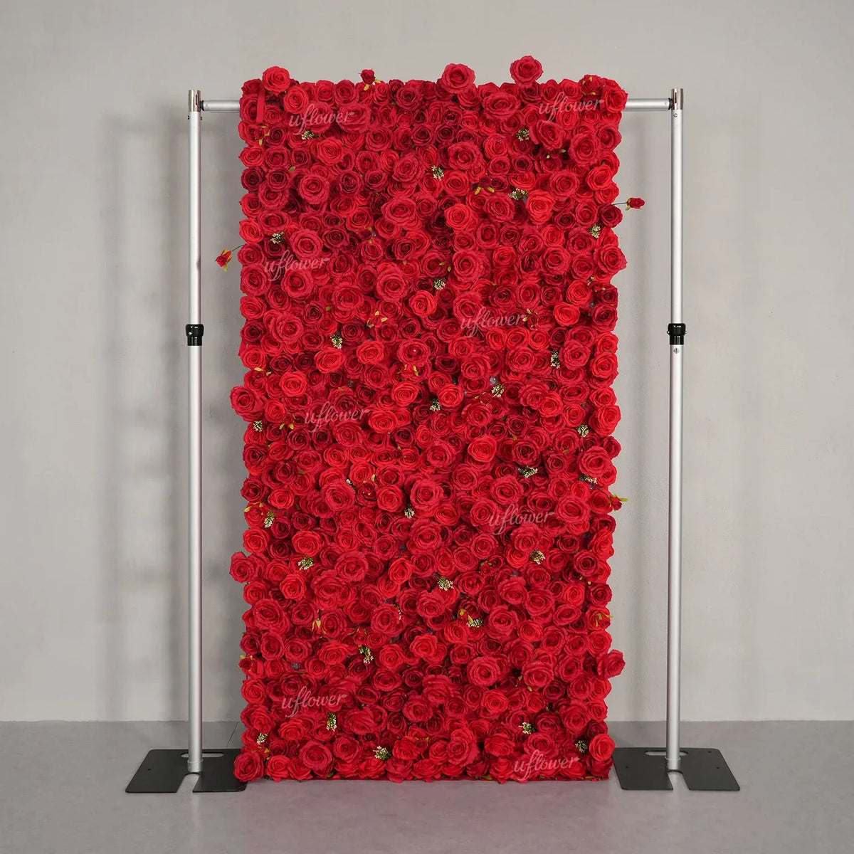 Uflower Red Rose Flower Wall Backdrop Wedding Party Decoration SET80200 - Uflower
