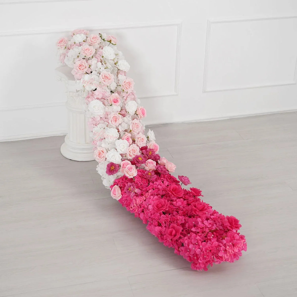 Uflower Gradient Pink Flower Row Wedding Party Backdrop Decor SET80179 - Uflower