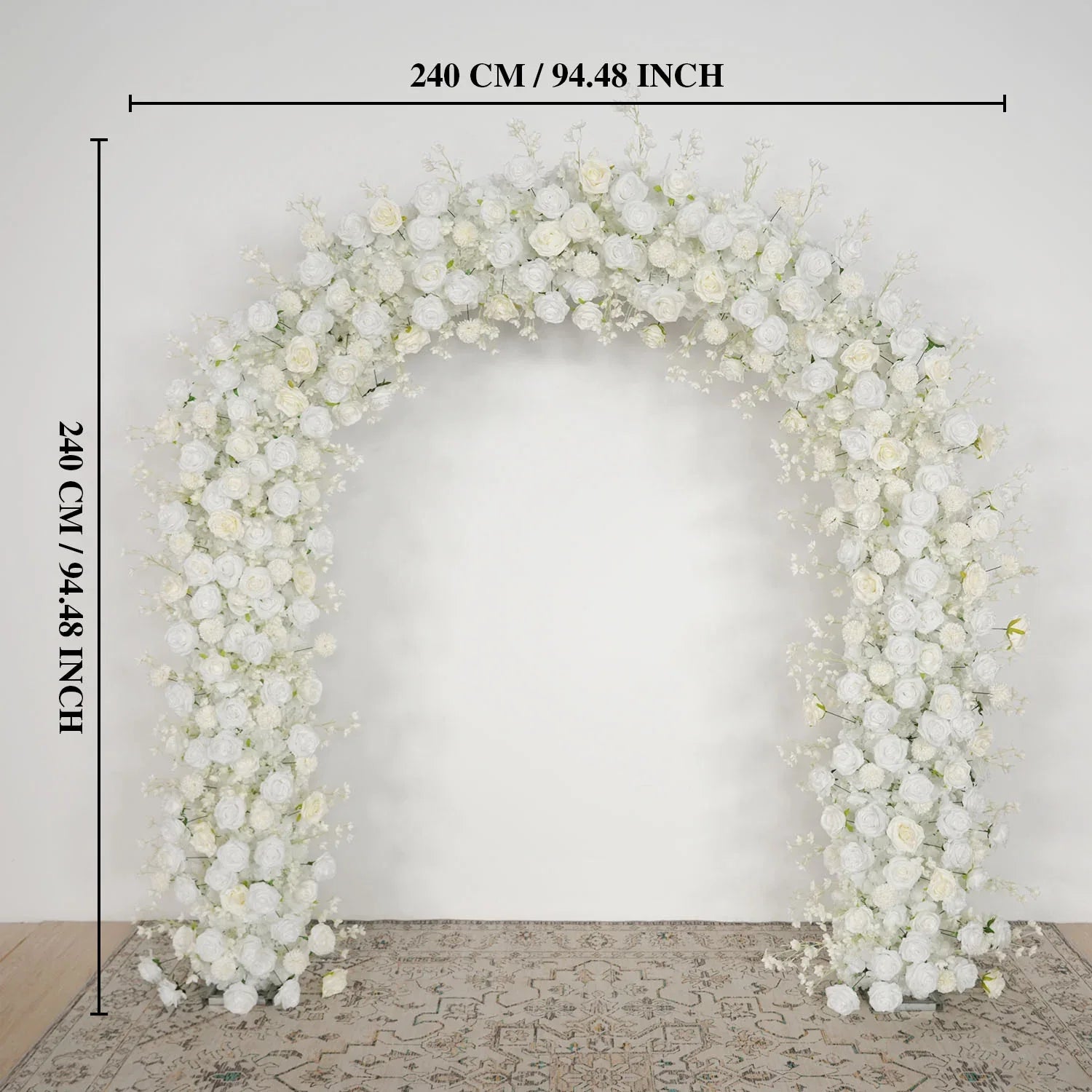 Uflower White Rose Floral Door Arch Wedding Party Backdrop Decoration SET80124 - Uflower
