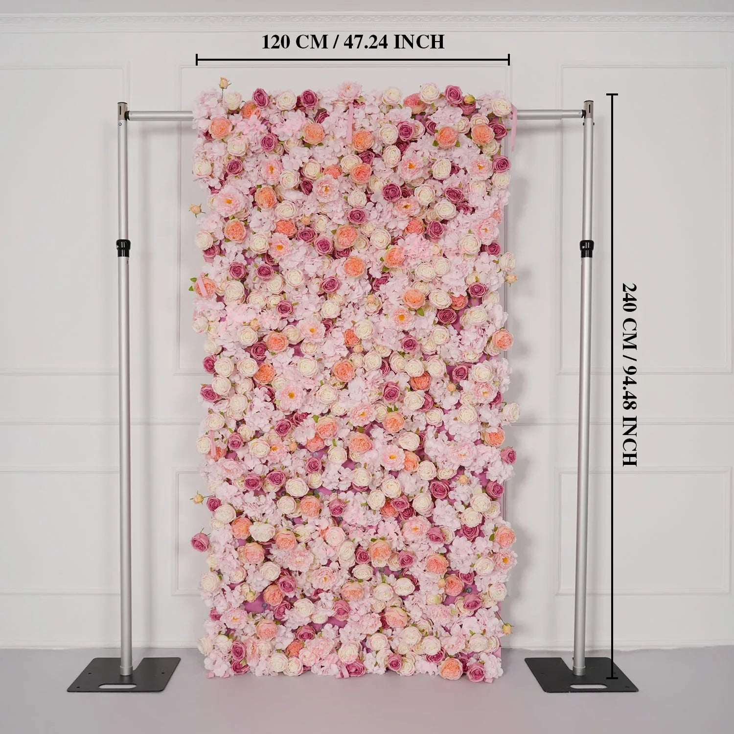 Uflower Flower Wall Pink Rose Floral Backdrop Wedding Party Proposal Decor SET80158 - Uflower