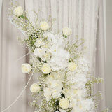 Uflower Gypsophile Blanc Arche Florale Corne Décoration de Toile de Fond pour Fête de Mariage SET80231