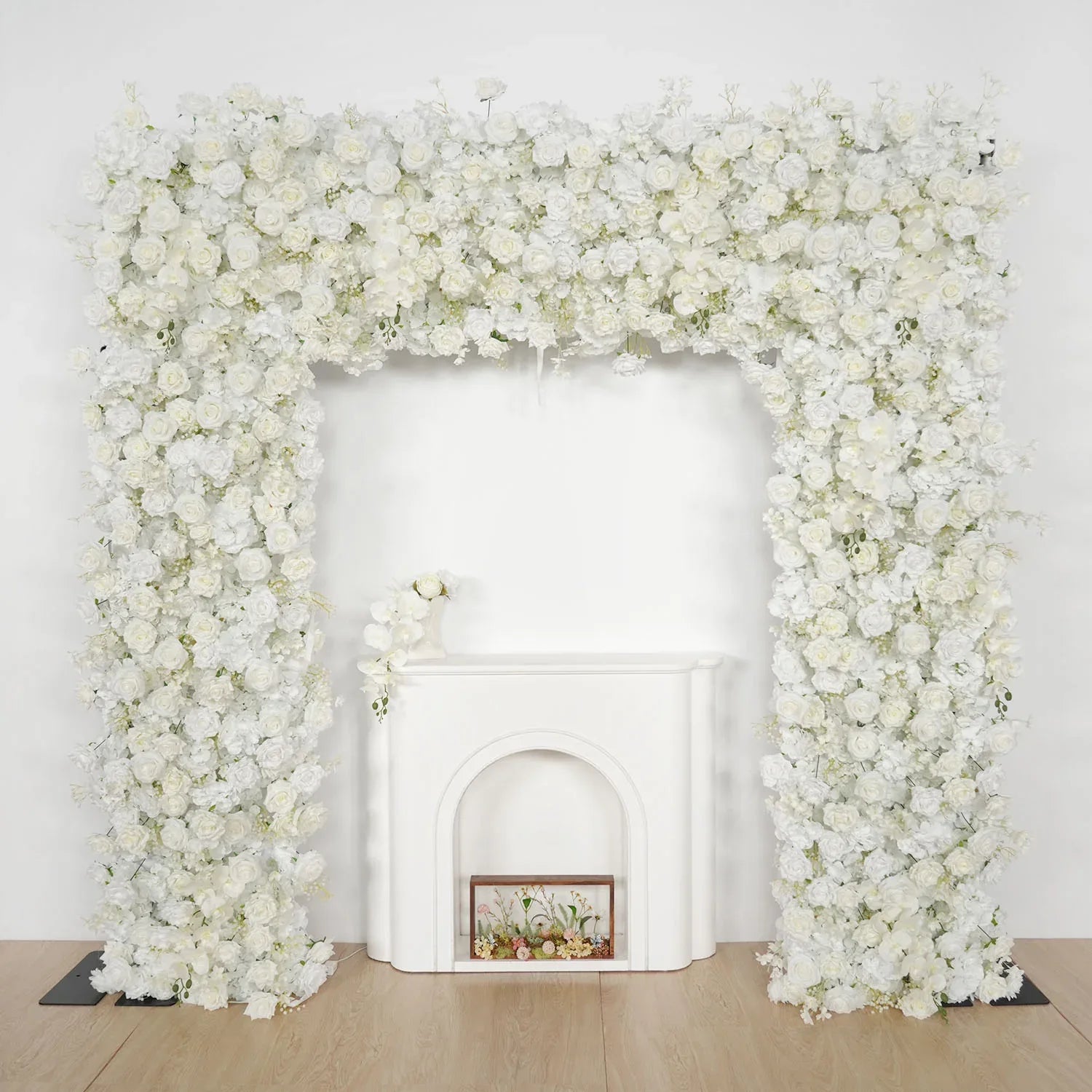 Uflower White Rose Wedding Background Flower Arrangement Arch Decoration SET80112 - Uflower