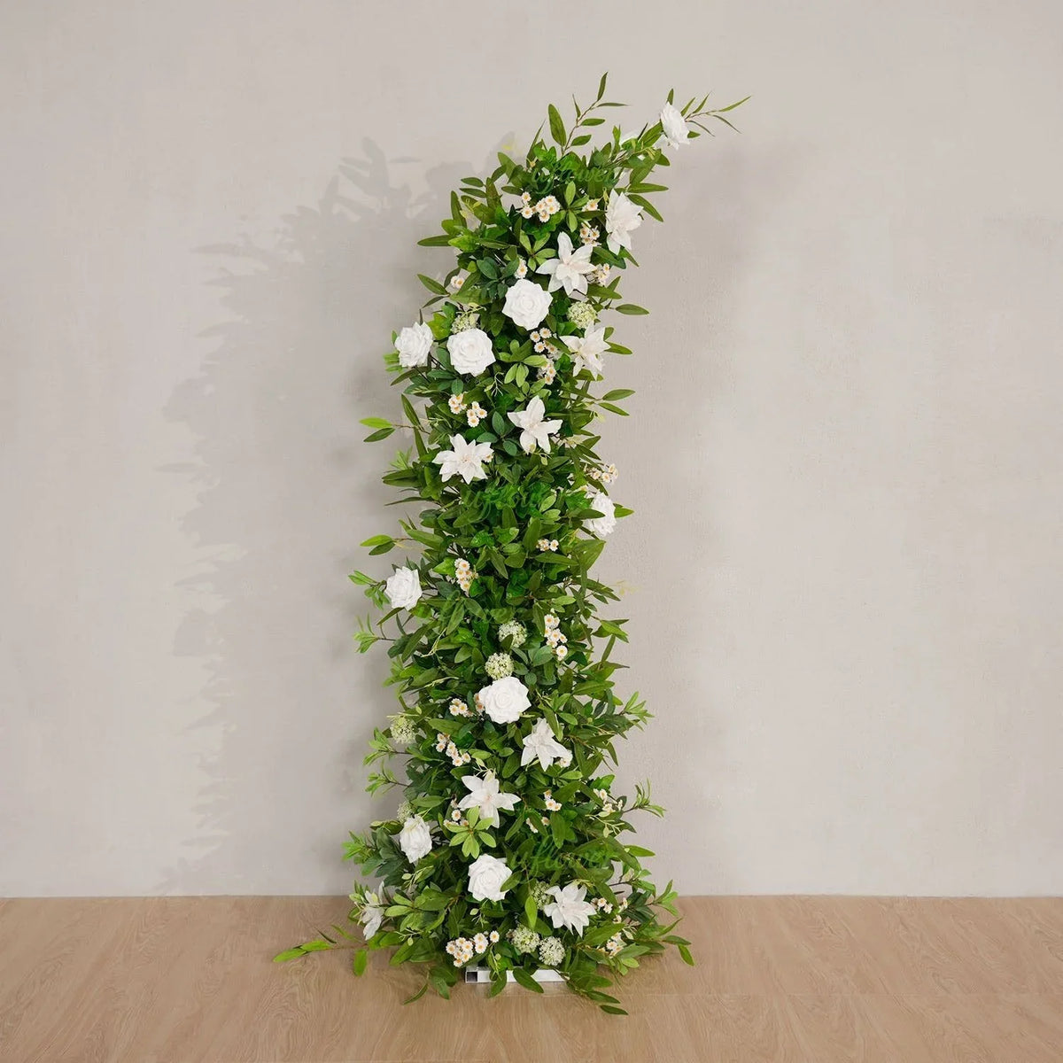 Uflower White Green Floral Arrangement Horn Arch Wedding Backdrop Props	SET80098-01 - Uflower