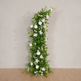 Uflower White Green Floral Arrangement Horn Arch Wedding Backdrop Props	SET80098-01 - Uflower