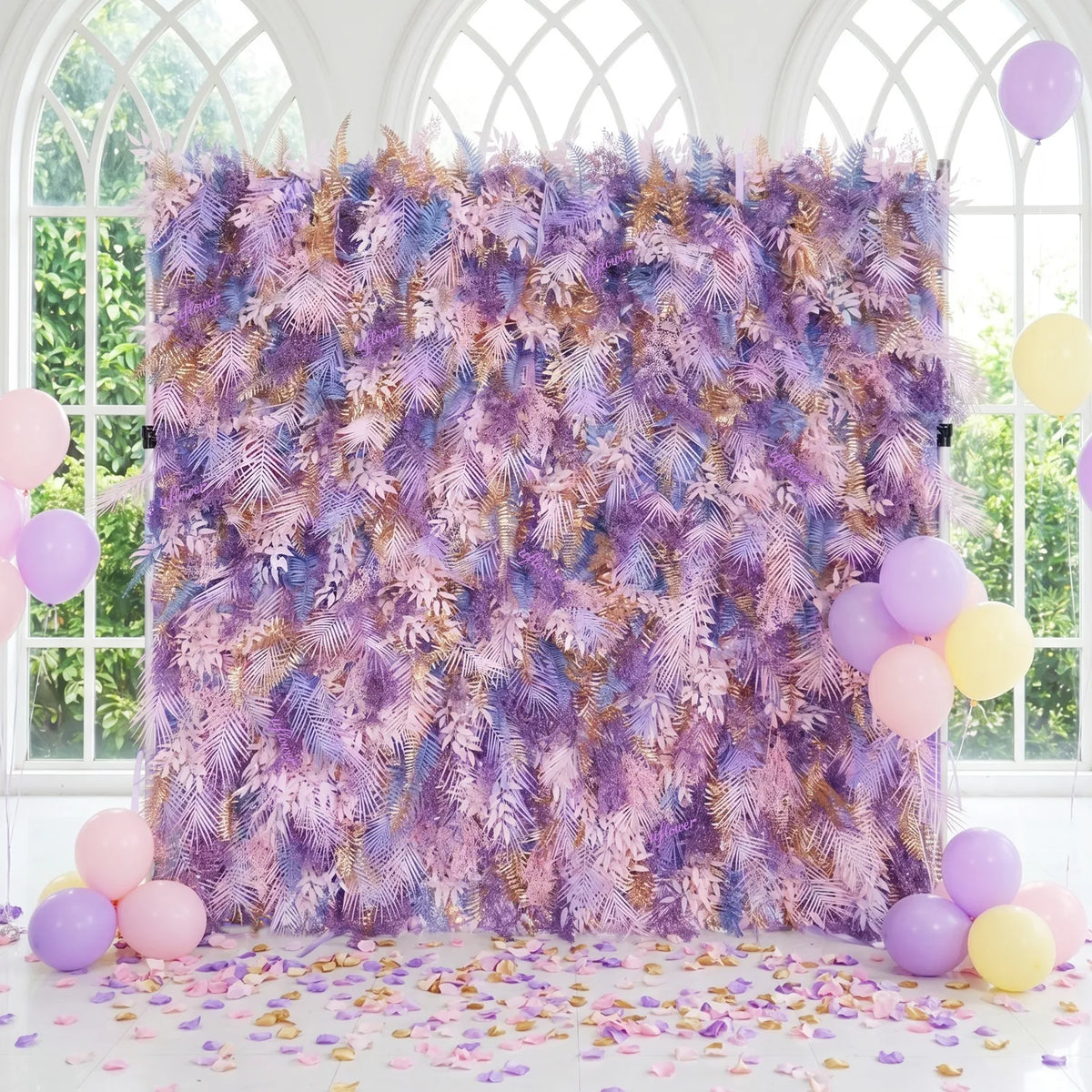 Uflower Pink Purple Flower Wall Décoration Murale Mariage Fête & Toile de Fond Événementiel SET80254-01