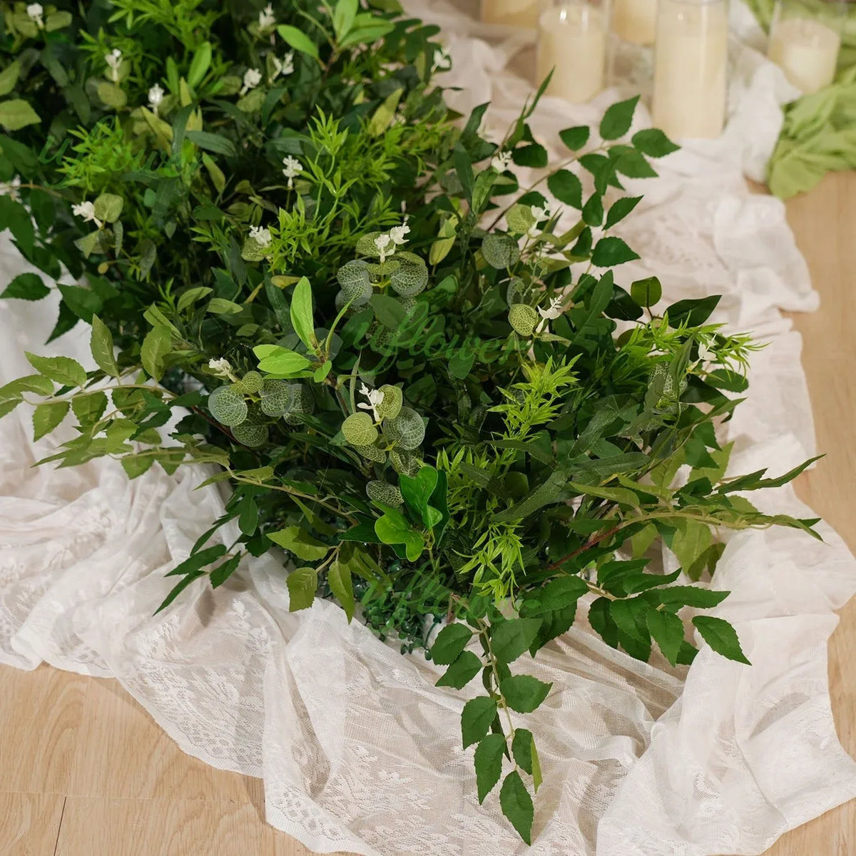 Uflower Artificial Greenery Flower Row Wedding KT Backdrop Decor SET80168 - Uflower